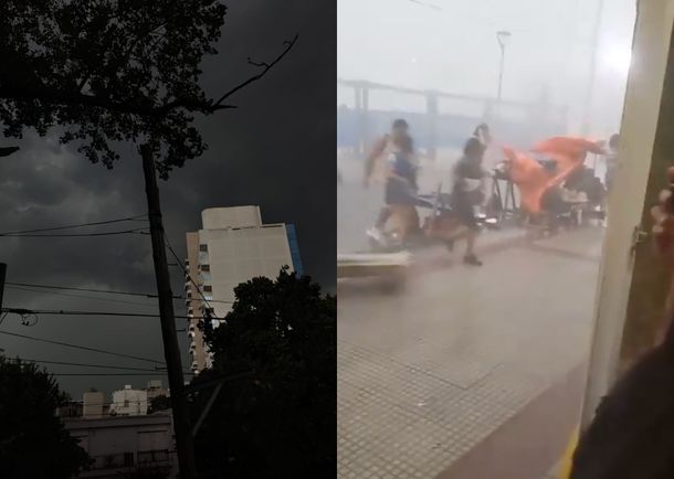 Parece un tornado: impactantes videos del tormentón con lluvias, granizo y ráfagas en AMBA