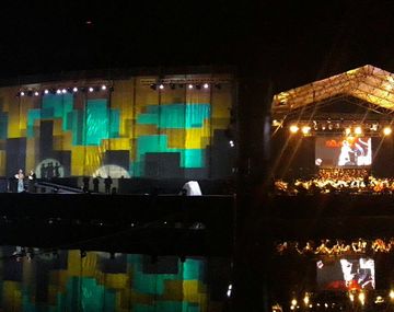 Así lucía el escenario de la Vendimia de la Ciudad de Mendoza antes del temporal