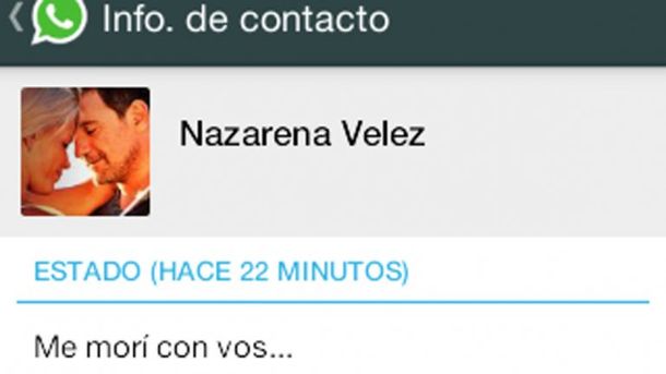 El doloroso mensaje de Nazarena Vélez en WhatsApp: Me morí con vos