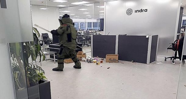 Así quedó el Indra tras el ataque