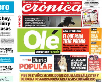Tapas de diarios del martes 11 de julio de 2017