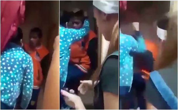 Imágenes del video grabado con un celular que se viralizó