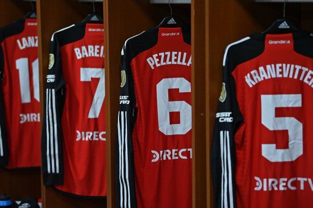 El vestuario de River para el choque con Talleres.&nbsp;