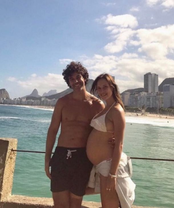 La novia de Mariano Martínez mostró su panza de casi siete meses