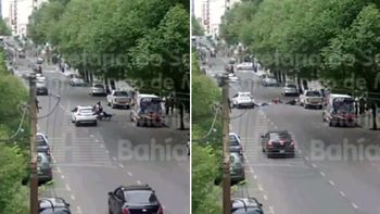 El accidente quedó registrado por una cámara de seguridad El accidente quedó registrado por una cámara de seguridad