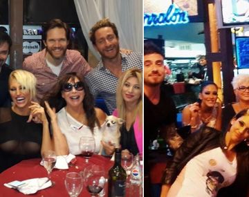 Las Xipolitakis y Carmen Barbieri coincidieron en un restaurante