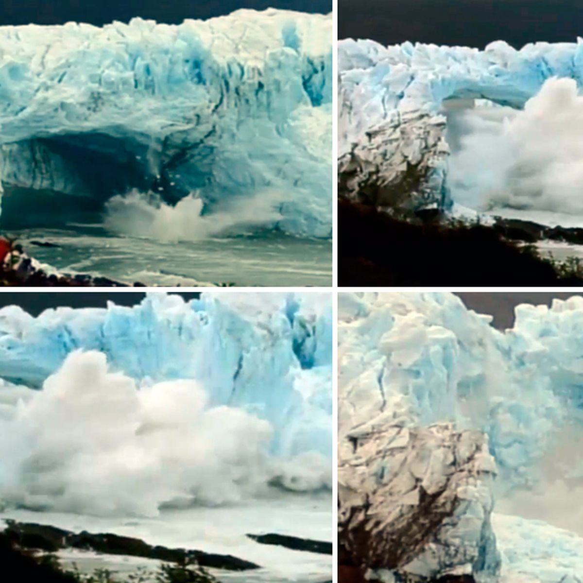 A Las 10 55 Se Cayo El Puente Del Glaciar Perito Moreno