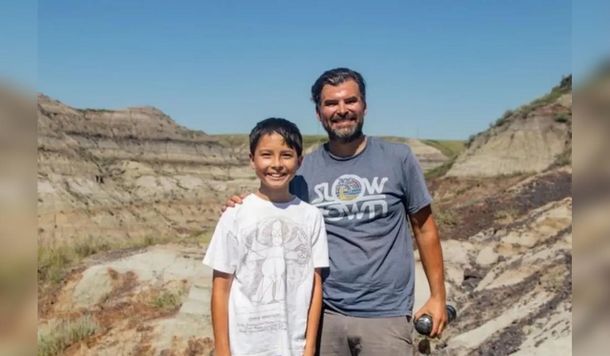 Canadá: un chico salió de excursión y descubrió un dinosaurio de 69 millones de años