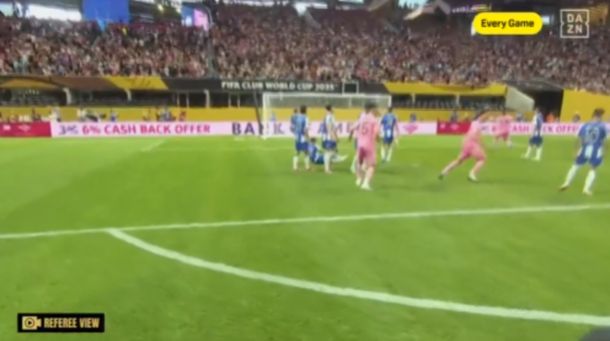 Mirá el golazo de Lionel Messi desde la cámara del árbitro: un espectador de lujo