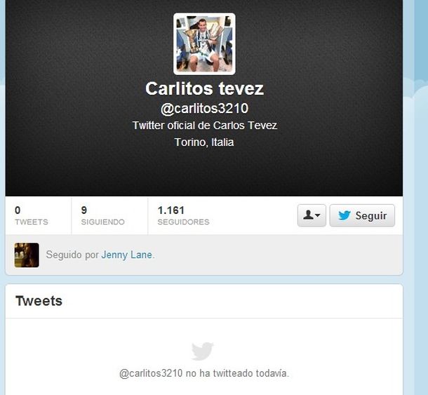 El que faltaba: Carlitos Tevez ya tiene su cuenta de Twitter