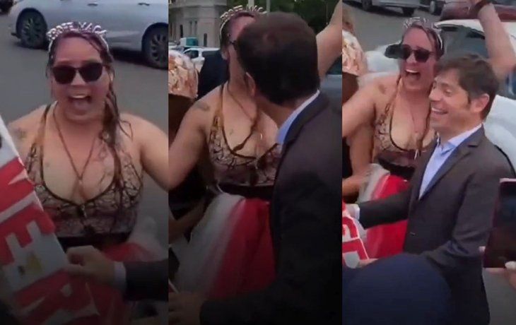 Una joven fue sorprendida por Axel Kicillof en el momento que se estaba recibiendo de profesora de Educación Física.