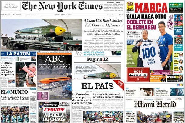 Tapas de diarios del viernes 14 de abril de 2017