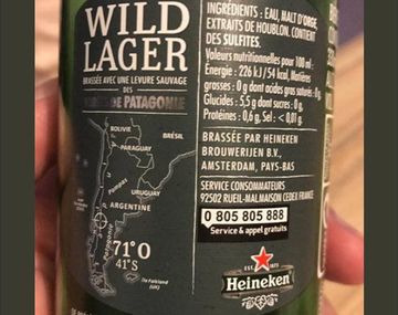 Heineken puso que las Malvinas son británicas