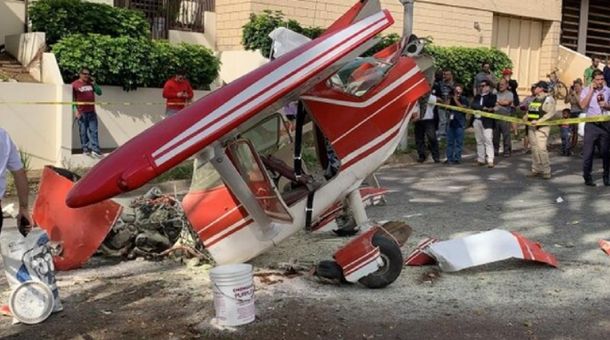 Así quedó la avioneta (foto: La Teja)