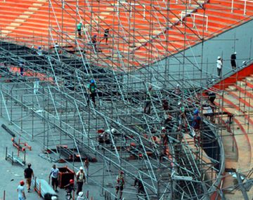 Arrancó el armado del escenario para los Stones en el Estadio Único