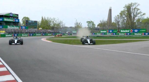 Polémico toque entre Antonelli y Russel en la carrera Sprint del GP de Canadá