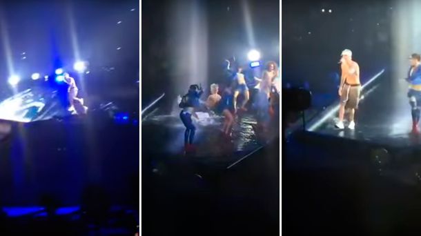 El papelón de Justin Bieber: resbalón y caída en pleno show en Estados Unidos