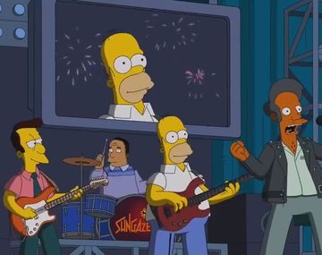 Homero y Apu, de Skay y el Indio