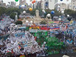 Más de 300 mil personas se movilizaron al Congreso