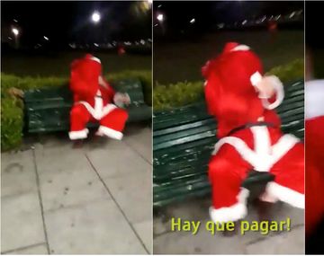 Chanta Claus exige que le paguen para mostrar la cara y sacarse una foto