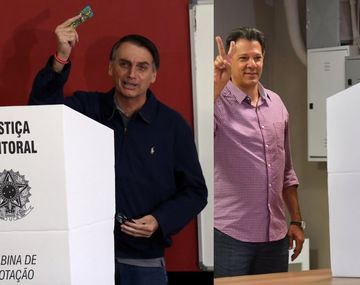 Bolsonaro y Haddad inauguran con su voto las elecciones presidenciales.