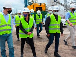 Malena Galmarini recorrió junto al Director del Banco Mundial la mega obra Sistema Riachuelo