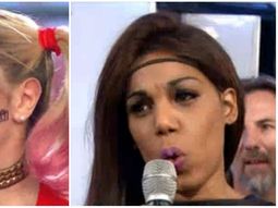 Laurita Fernández, contra Mimi en ShowMatch. Laurita Fernández, contra Mimi en ShowMatch.