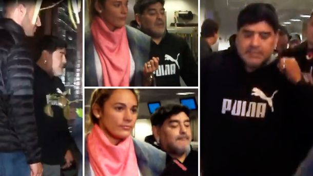 VIDEO: Los minutos previos al escándalo de Maradona en el aeropuerto Ezeiza