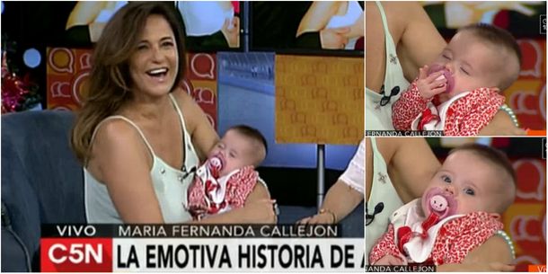 María Fernanda Callejón mostró a su hija en C5N