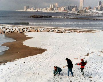 Nieve en Mar del Plata