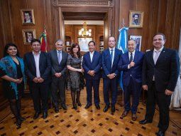 Cristina Kirchner se reunió con Luis Arce en el Senado