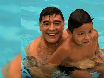 Maradona y su hijo Dieguito Fernando