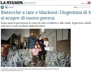 Diario italiano habla de los bifes en cuotas y la pobreza que regresó con Macri