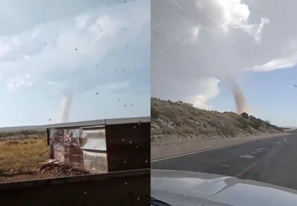 Videos: graban un tornado en La Pampa