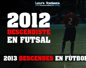 Los afiches de Racing que se burlan del mal momento del Rojo