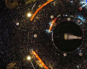 Impresionante convocatoria a la vigilia por el Día de la Memoria. Foto: La Garganta Poderosa.&nbsp;