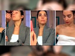 el dinamico video de juana viale en pleno maquillaje: transformacion sin efecto el dinamico video de juana viale en pleno maquillaje: transformacion sin efecto