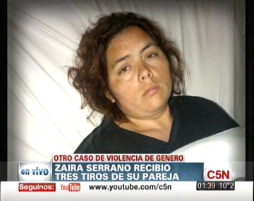 El nene de Zaira hace el ruido del arma