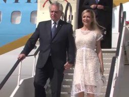 Alberto llegó a Bruselas para la cumbre entre la Unión Europea y la CELAC