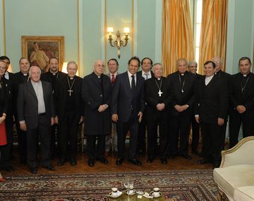 Junto a obispos bonaerenses
