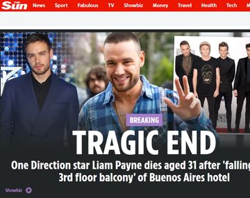 Así reflejaron los medios del mundo la muerte de Liam Payne: Trágico final