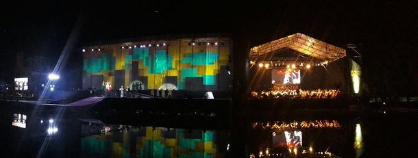 Así lucía el escenario de la Vendimia de la Ciudad de Mendoza antes del temporal