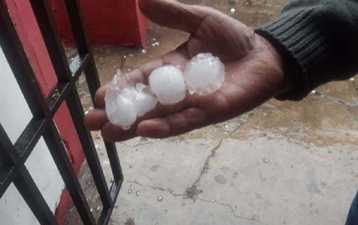 Rige un alerta por ocasional caída de granizo para el sur de la Provincia