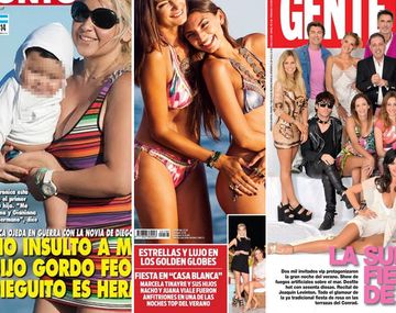 Ojeda y su hijo; Mariana Arias y Paloma Cepeda