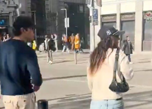 Nuevo video de Franco Colapinto y la China Suárez paseando por Madrid