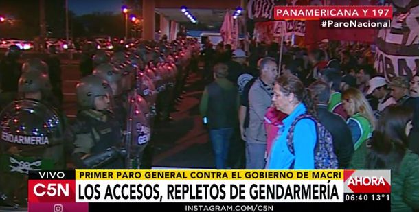 Operativo antipiquete: corte en Panamericana e incidentes en Puente Pueyrredón