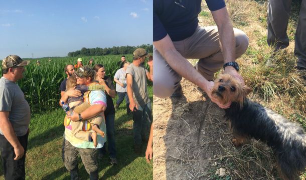 El perro Fat Heath fue el héroe de la noche tras quedarse junto a su dueña para que no tuviera miedo