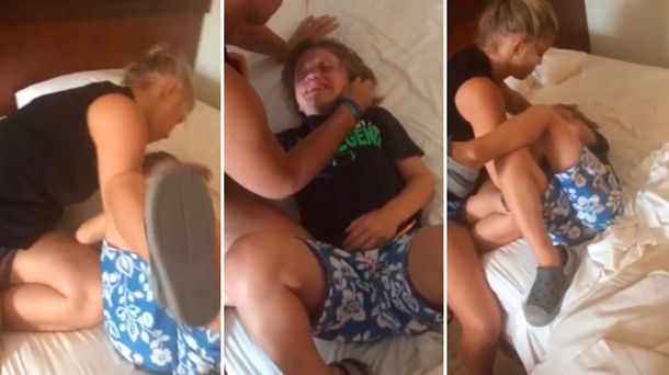 Un nene se largó a llorar por el retiro de Pomelo Mateo