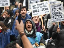 Protesta de trabajadores de Télam en Olivos - Crédito:&nbsp;@somostelam