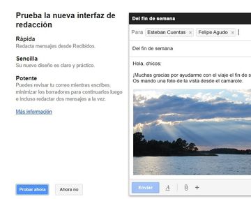 Gmail hace mucho más fácil la manera de enviar correos